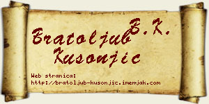 Bratoljub Kusonjić vizit kartica